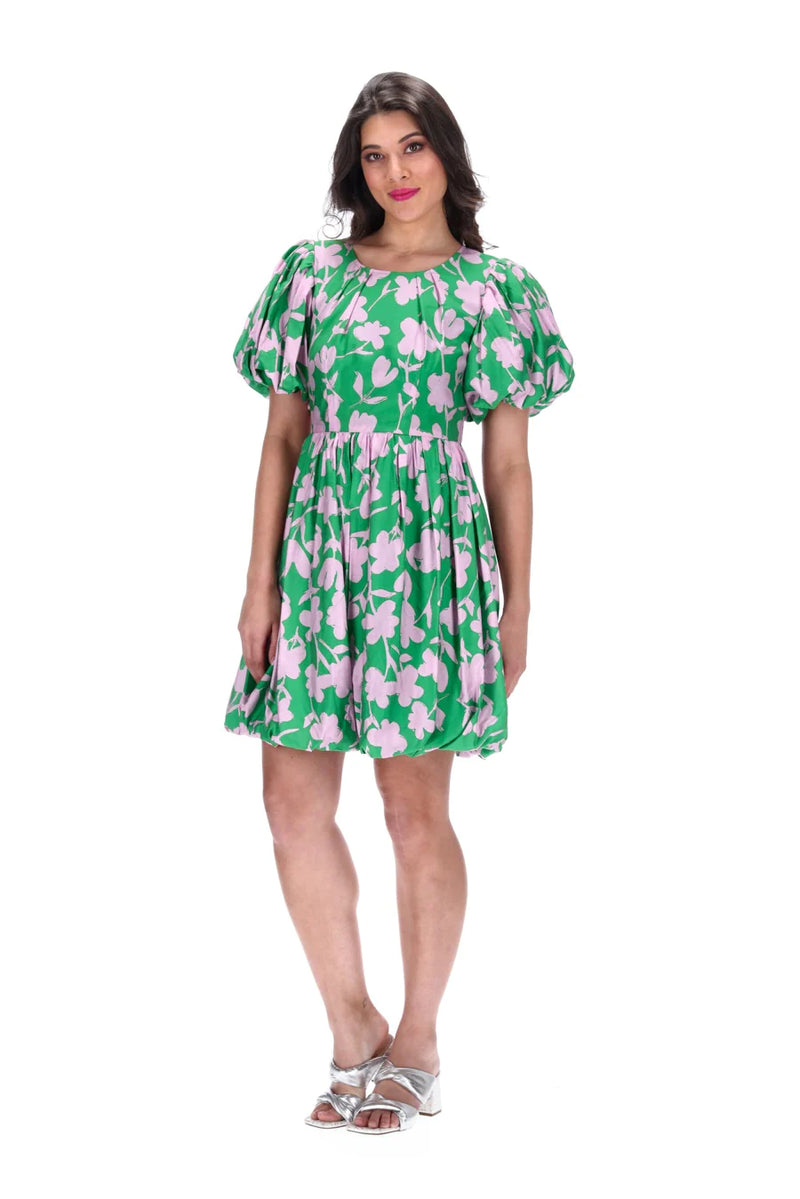 Emma Mini Dress | Green Floral