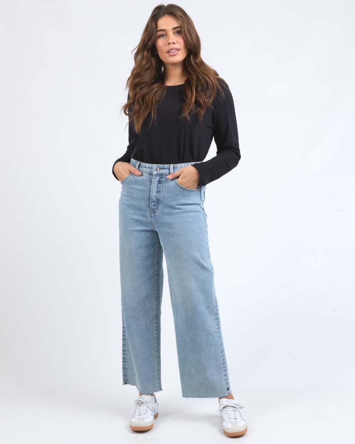 Sylvie Wide Leg Jean | Light Blue Wash