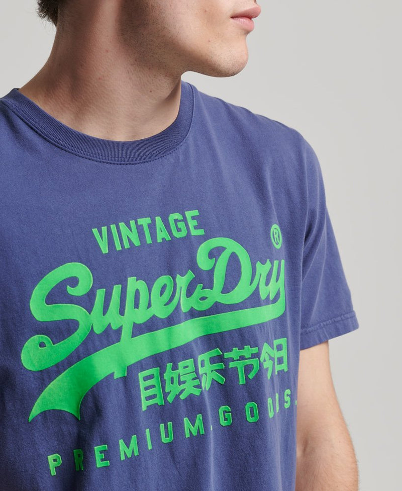 Vintage Logo Neon T-Shirt | Frontier Blue