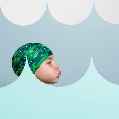 Swimming Cap | Camofish in Green (Lycra)