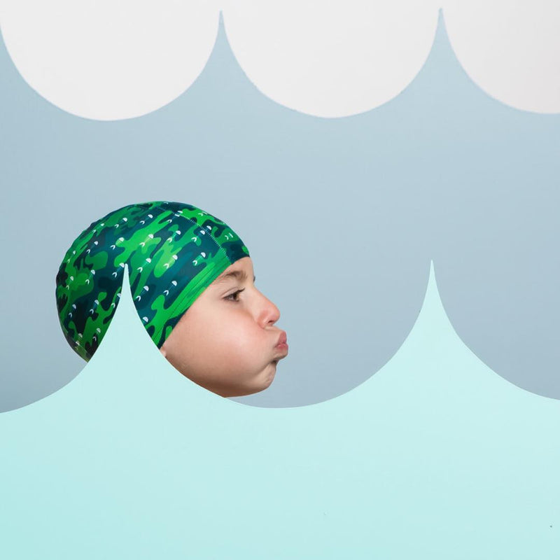 Swimming Cap | Camofish in Green (Lycra)