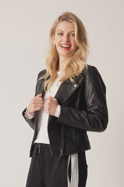 Abigail Leather Jacket | Black