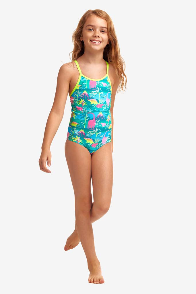 Toddler Girls Printed One Piece | Prehistoric Party