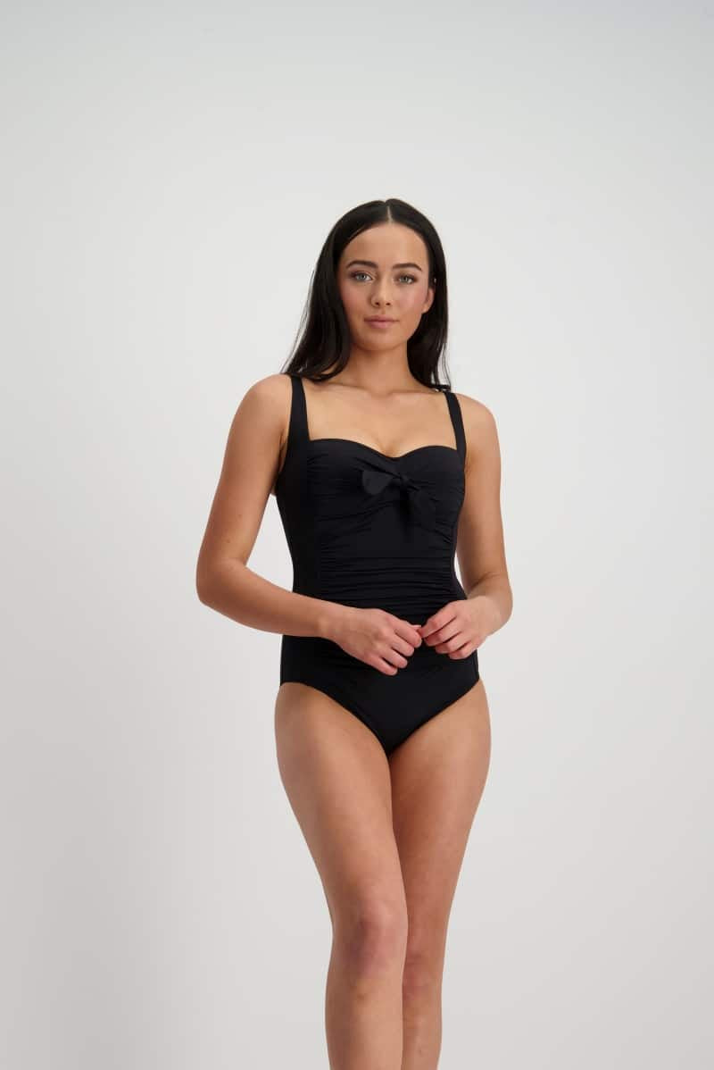 Contours Twist Suit One Piece | Black