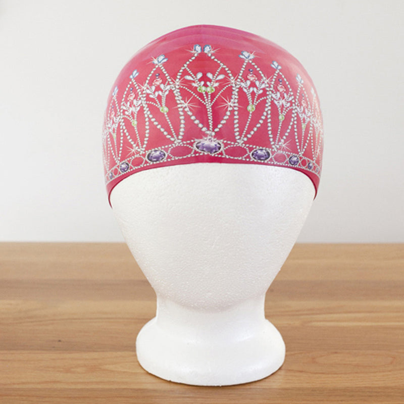 Swimming Cap | Royal Crown in Princess Pink (Silicone)