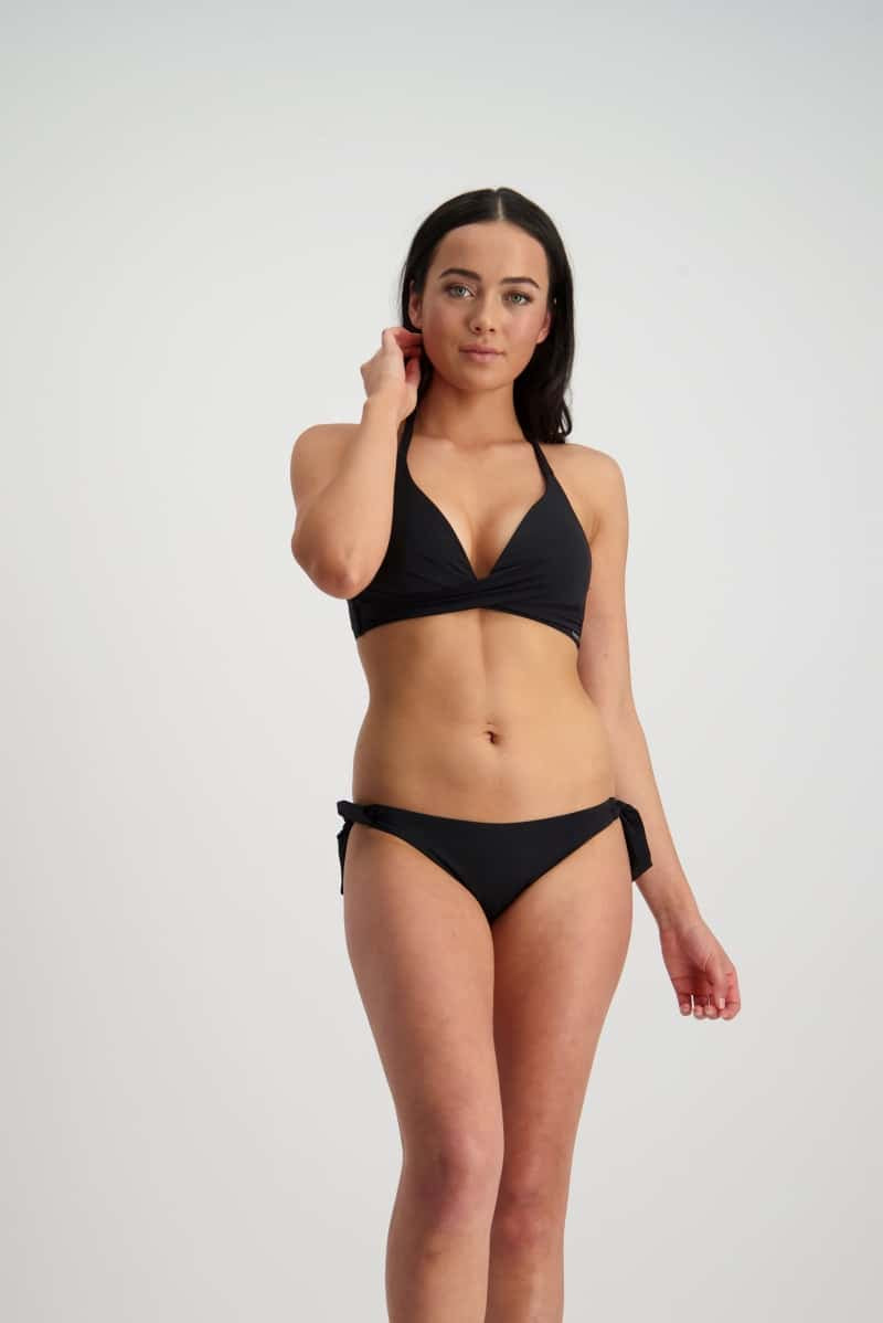 Contours Wrap Tri Bikini Top Multi-Fit | Black