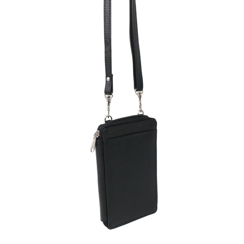 Tajna Leather Handbag Wallet | Black