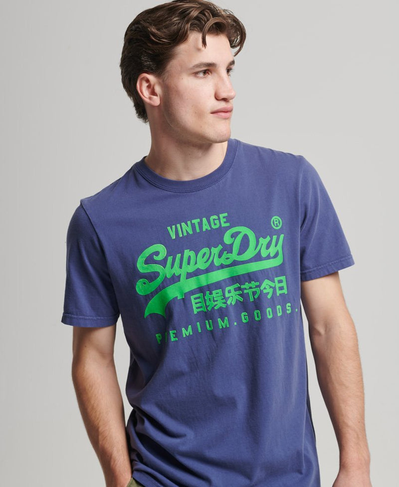 Vintage Logo Neon T-Shirt | Frontier Blue